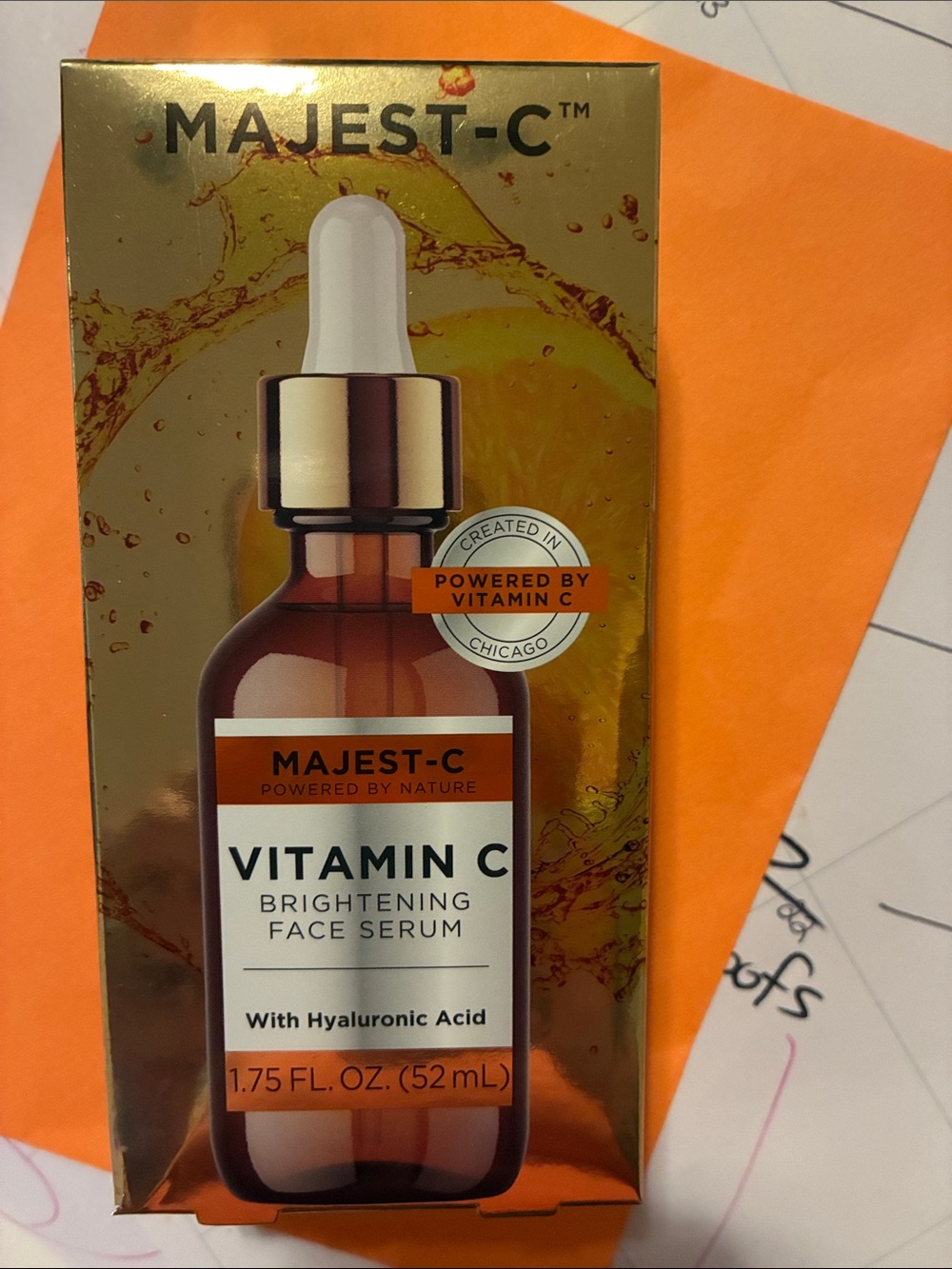 Majestic Vitamin C Brightening Face Serum — Orange and Gold